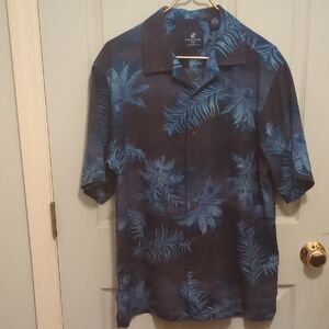 Caribbean Joe 100% Silk Men's Hawaiian Shirt